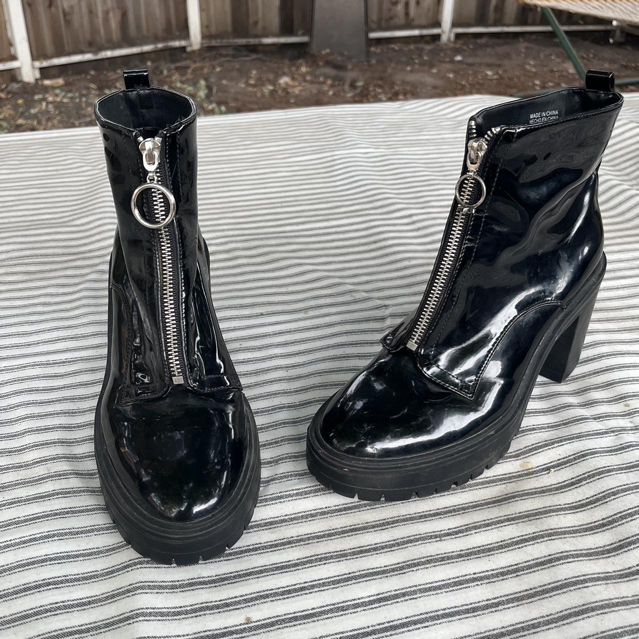 Black heel boots forever 21 best sale