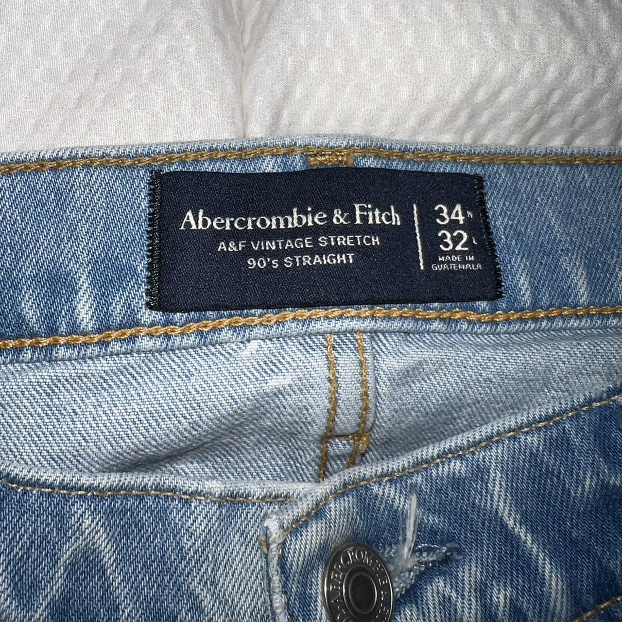 Mens Abercrombie & Fitch 90s Straight Light Blue... - Depop