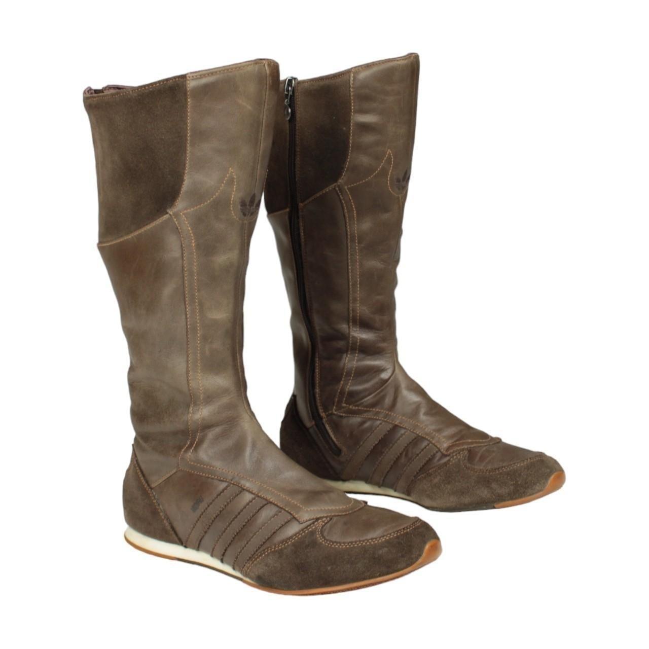 Rare vintage Adidas Midiru lace-up leather boots in | Depop