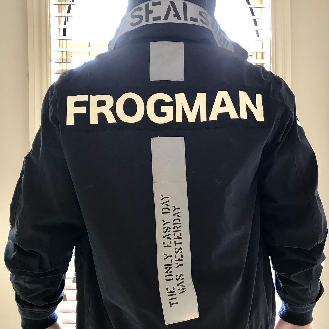 【AVIREX】FROGMAN US NAVY SEALS 刺繍 sizeM SEAL Frogman US Navy Hoodie