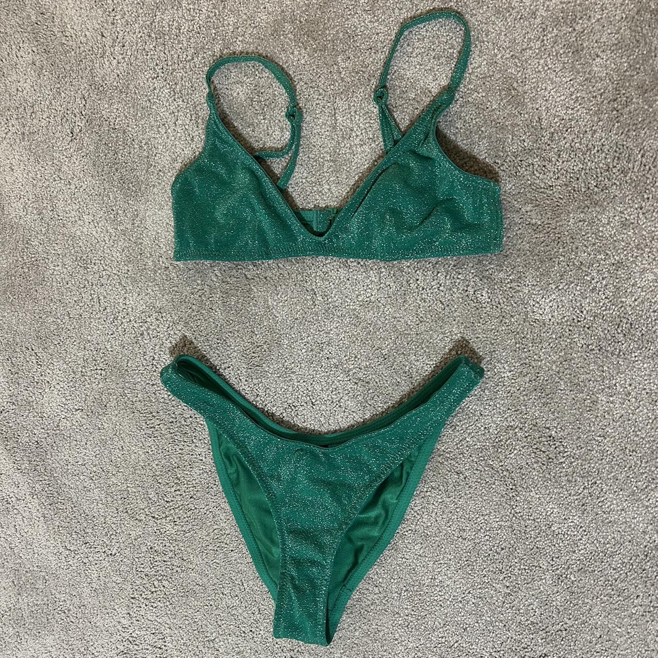 TRIANGL Maia Jaded Sparkle Bikini Set Size S Depop