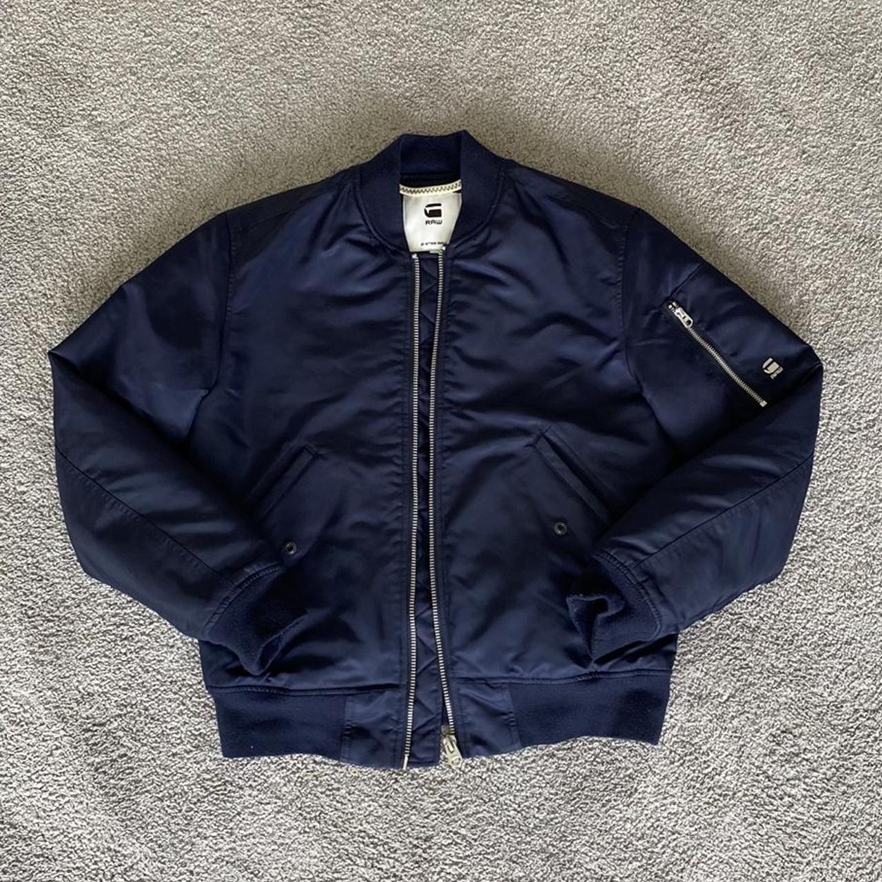 Navy G-Star RAW bomber jacket Perfect condition Size... - Depop