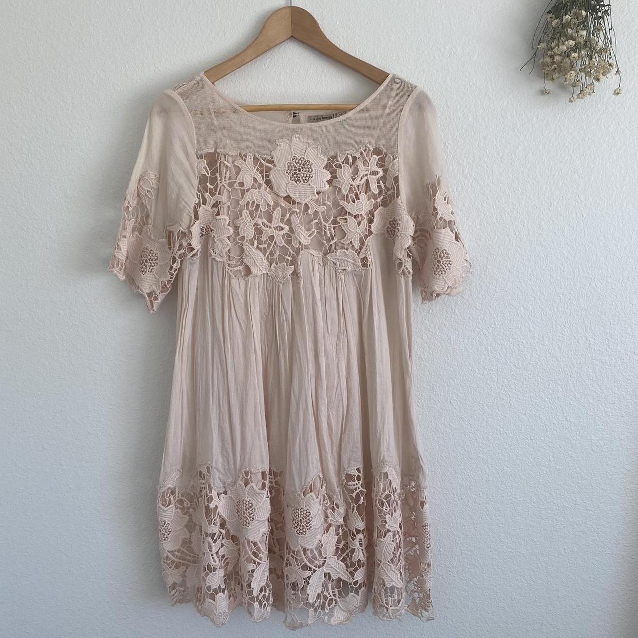 Anthropologie Holding Horses Magnolia Peach dress. Depop