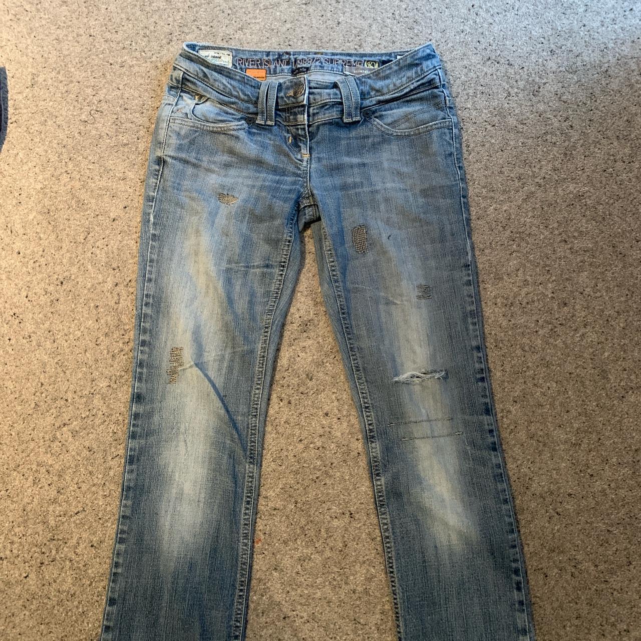 vintage river island lowrise bootcut jeans... - Depop