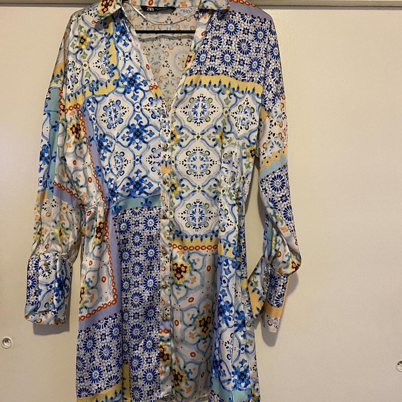 Zara Printed Dress Depop