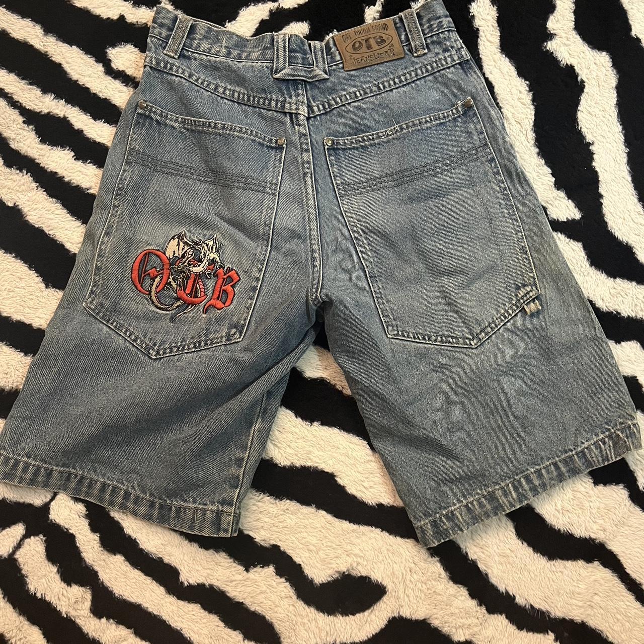 OTB dragon embroidered jorts SEND OFFERS Perfect... - Depop