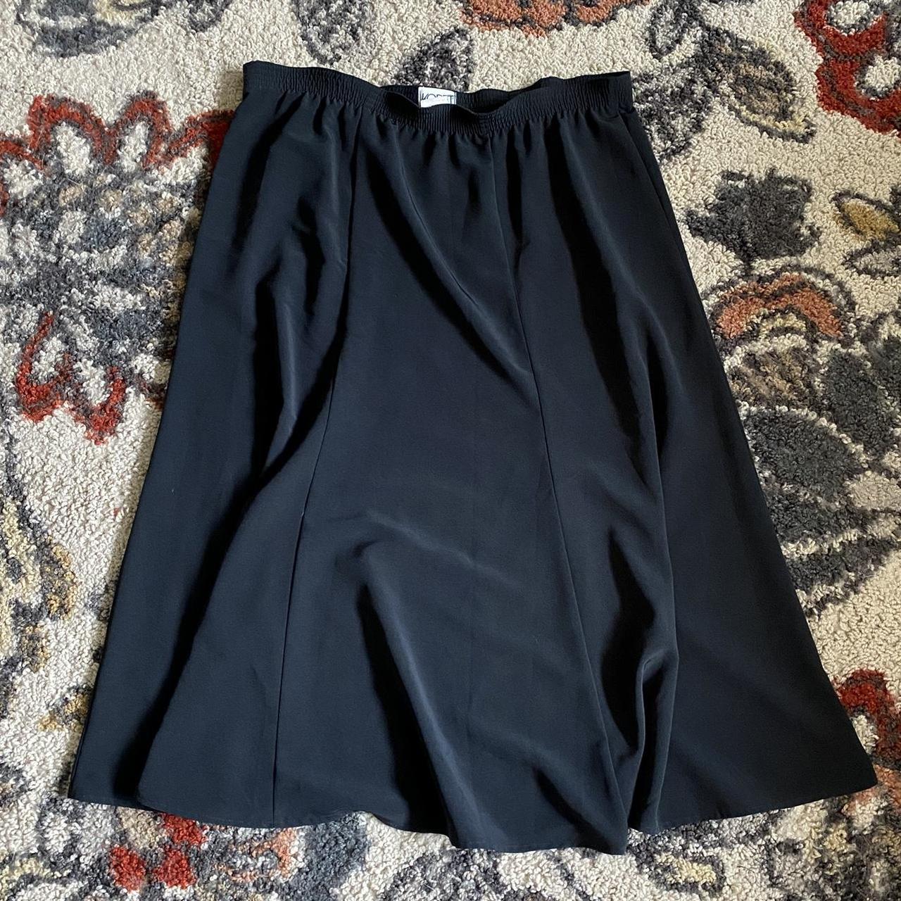 ️ BLACK MIDI SKIRT ️ Paneled midi skirt,... - Depop