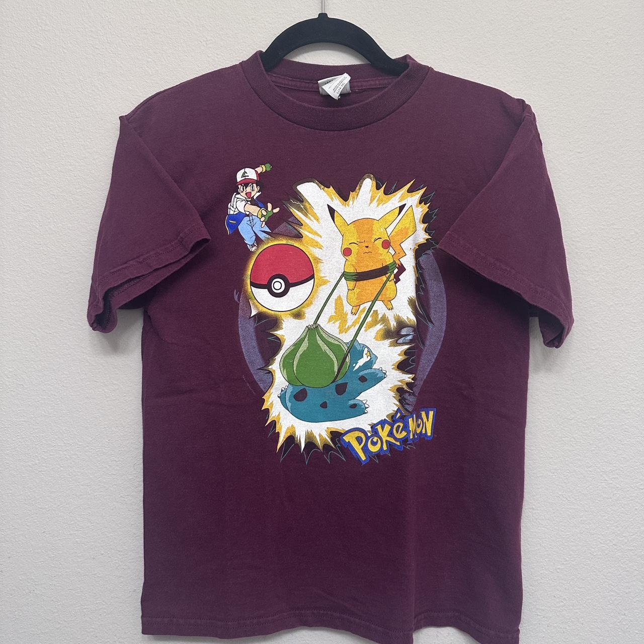 late 90s pokemon tee tagged size kids L can fit... - Depop
