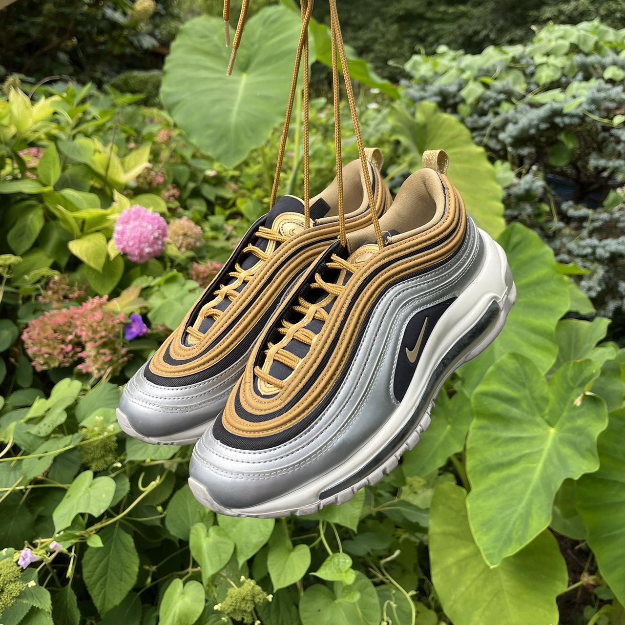 nike 97 silver and gold