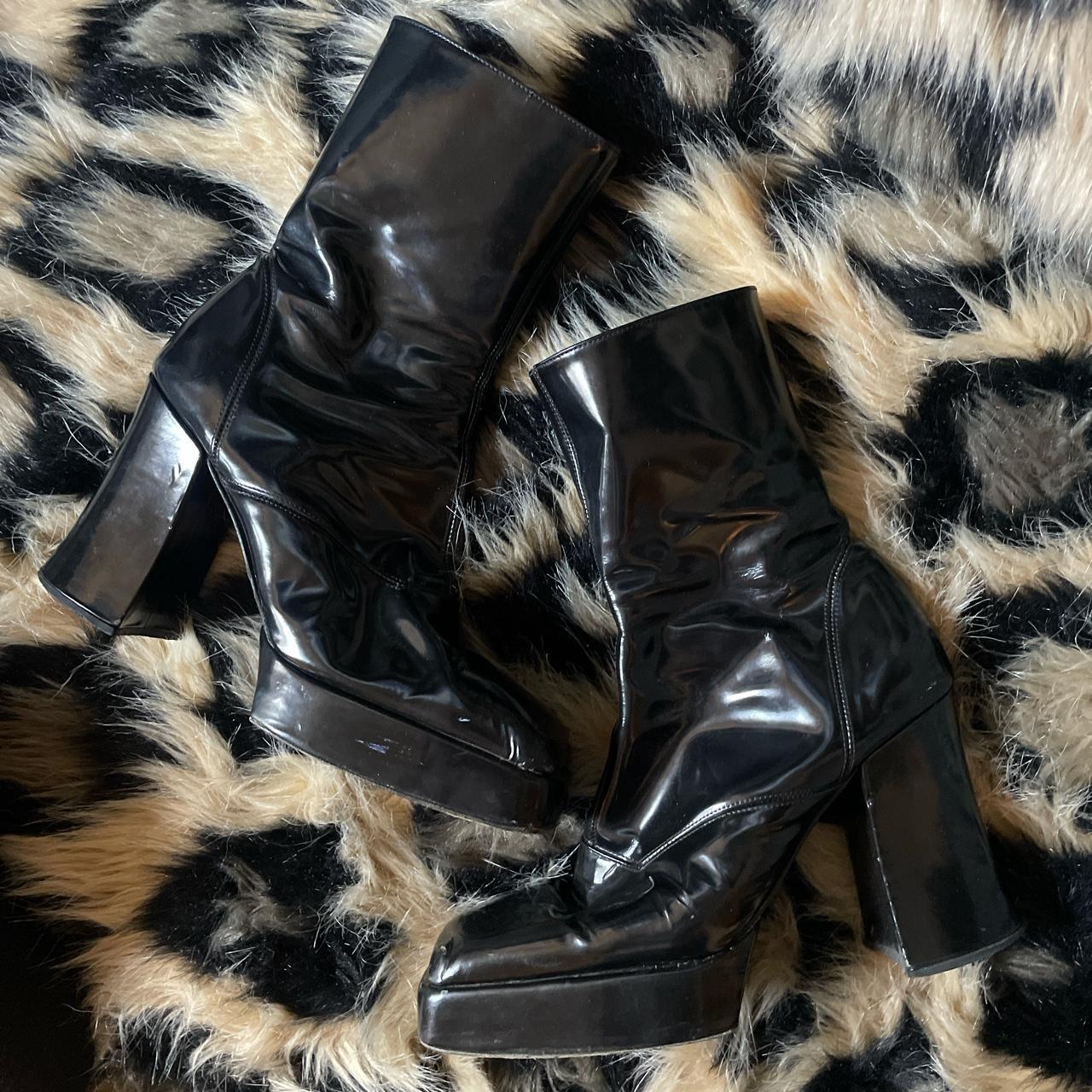 helmut lang black boots bought in store in 2017 size... - Depop