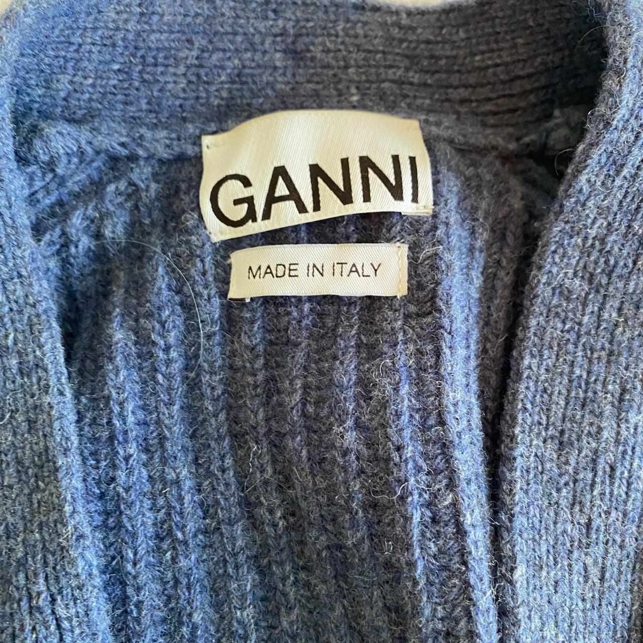 Ganni Women's Blue Cardigan (2)