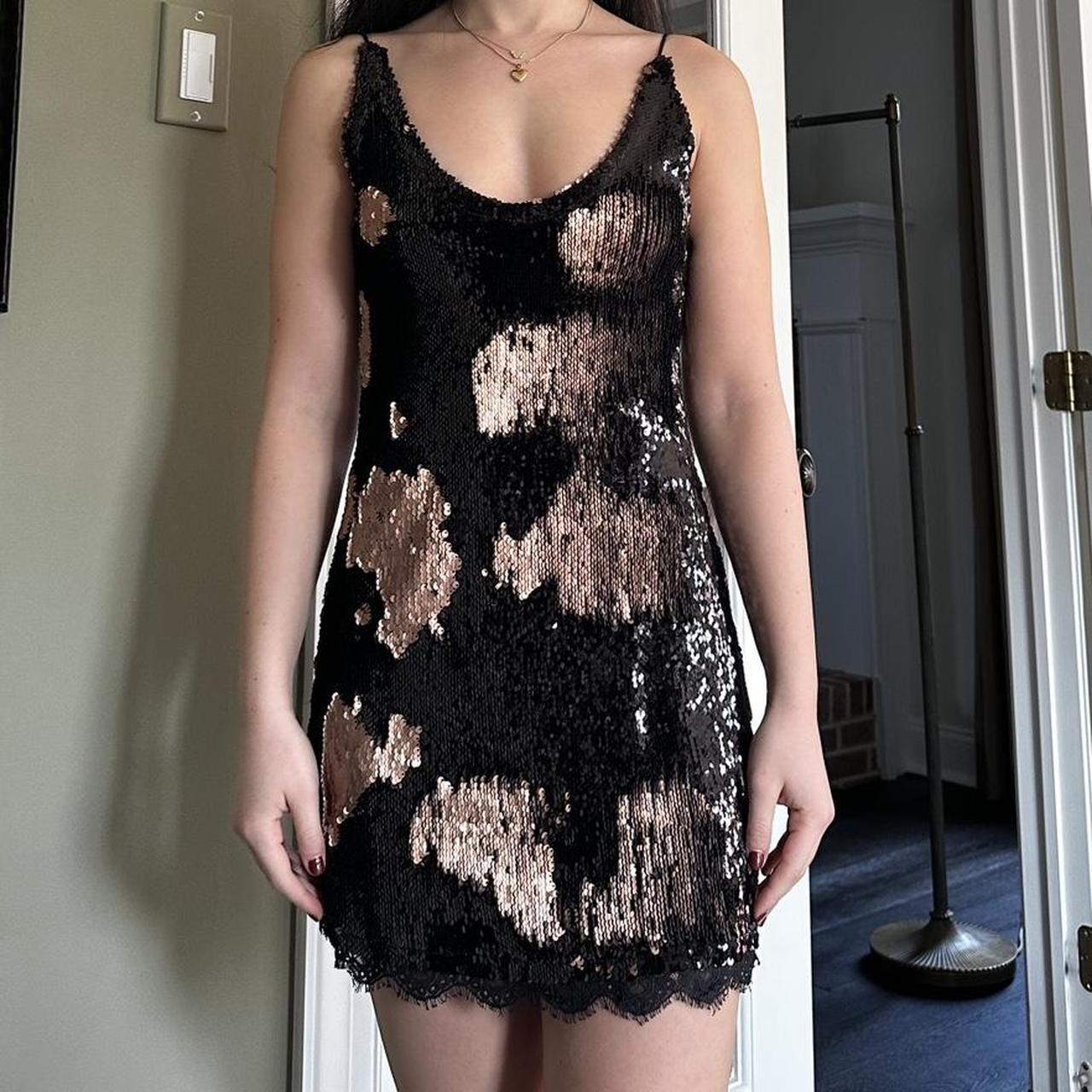 Free people black sequin hot sale dress