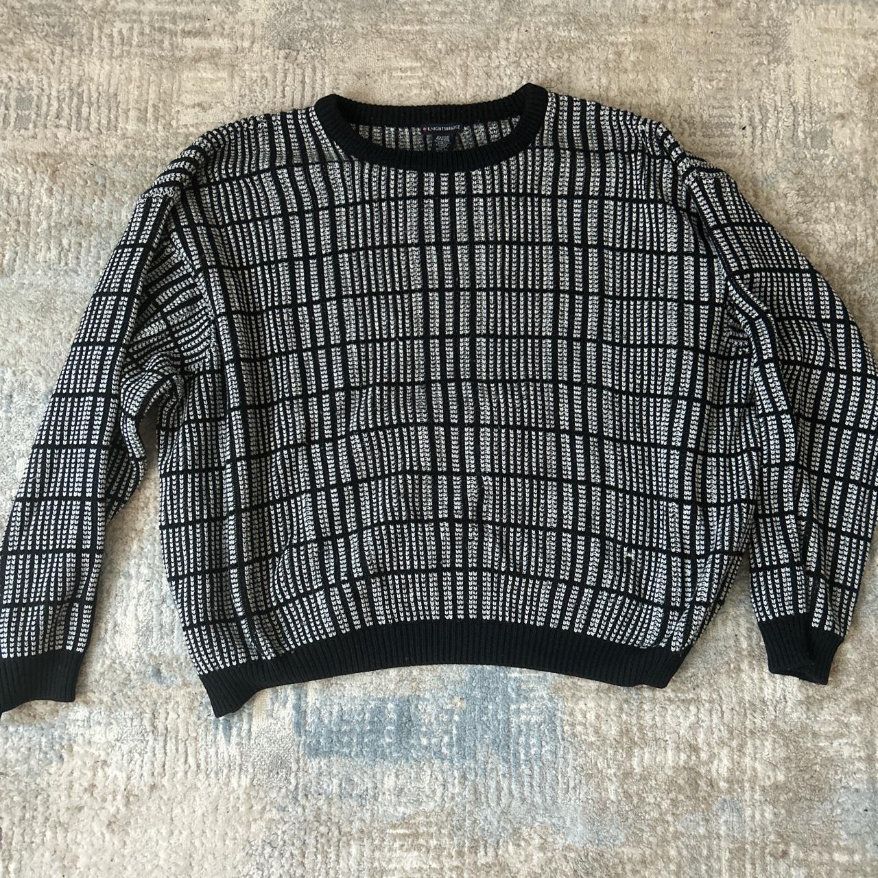 Urban Outfitters Women's Black and White Sweatshirt Depop