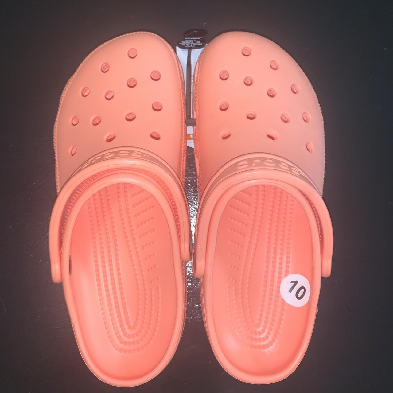 Crocs Men's Orange Slides | Depop