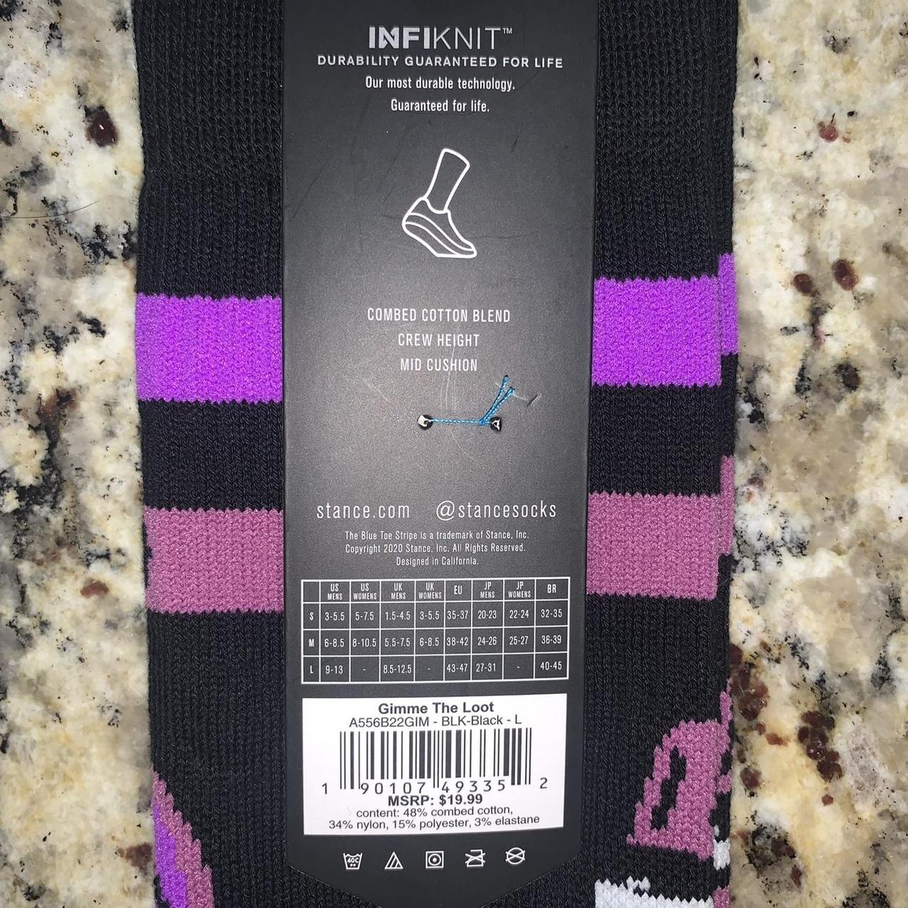 Stance Men's Purple and Black Socks (4)