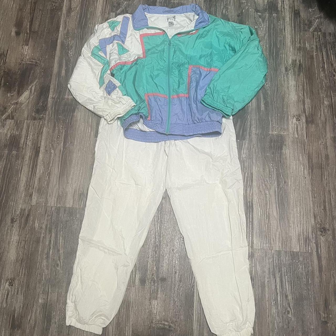 vintage 2 piece windbreaker set from the 80's XL - Depop