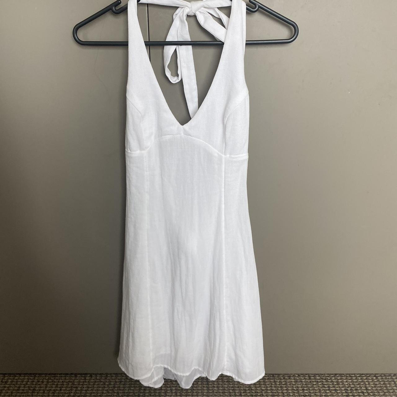 Kookai white halter mini dress Like new condition... - Depop