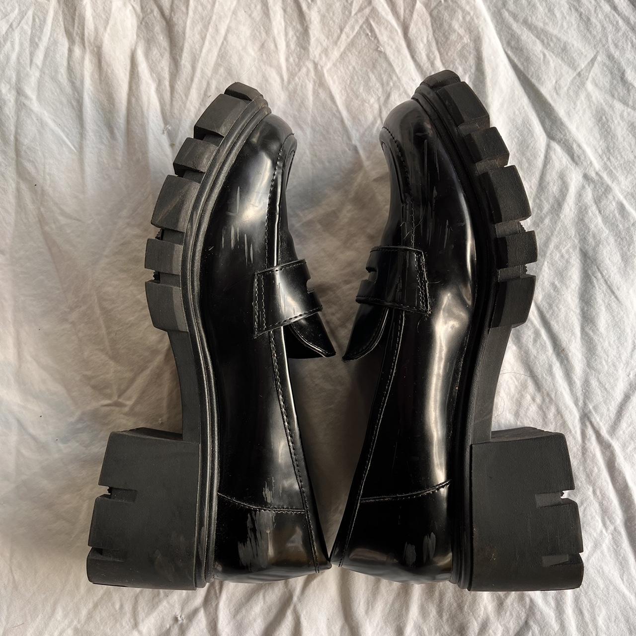 Black chunky platform loafers !! Fits size... - Depop