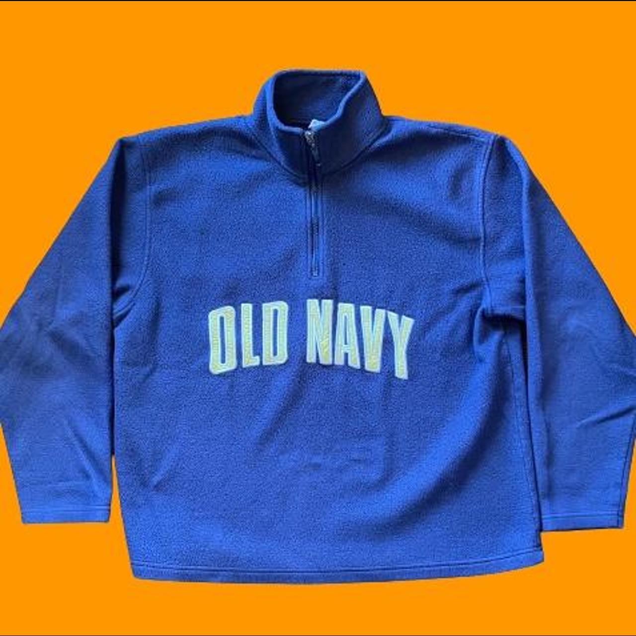 Navy fleece jumper hot sale