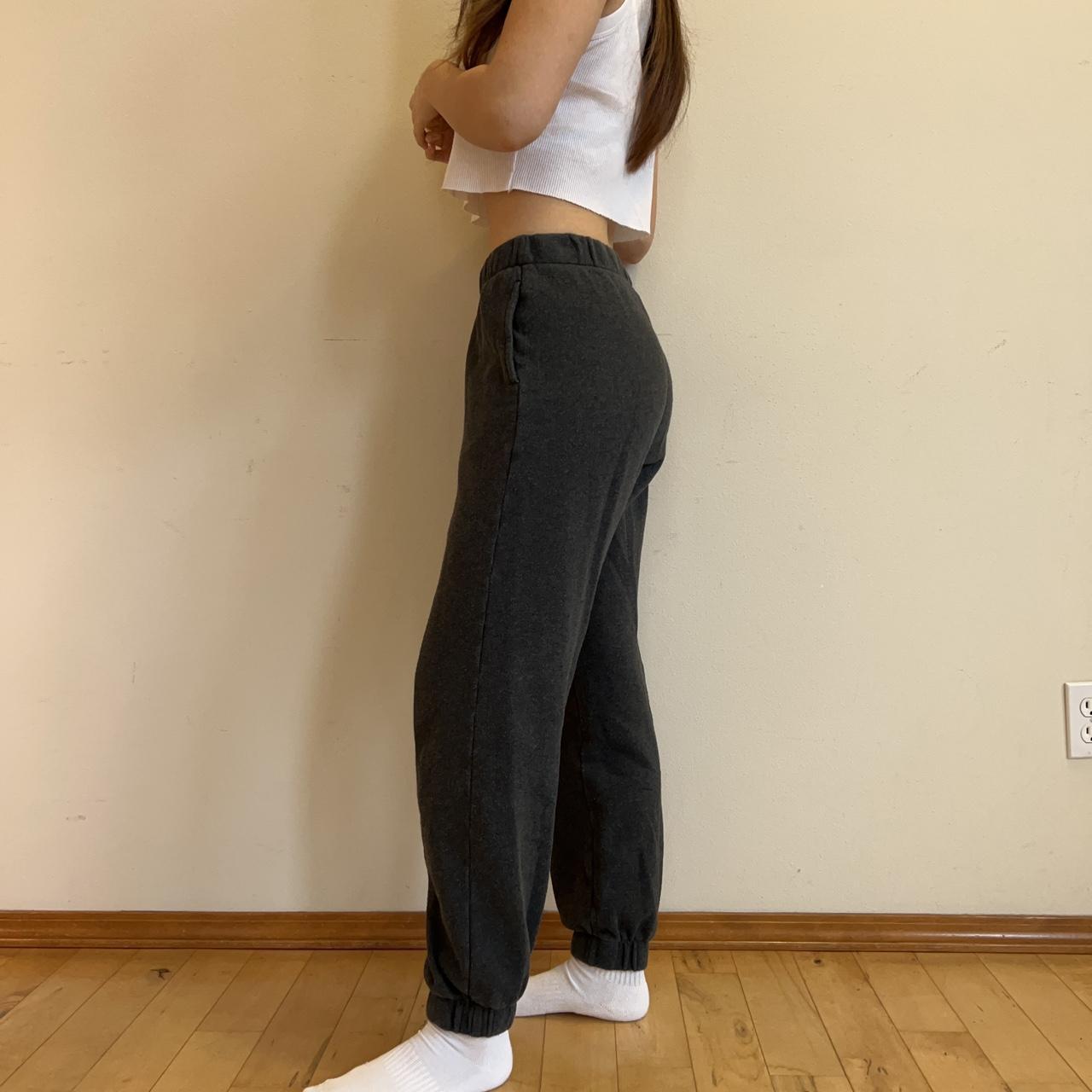 Brandy Melville dark grey rosa sweatpants in perfect... Depop