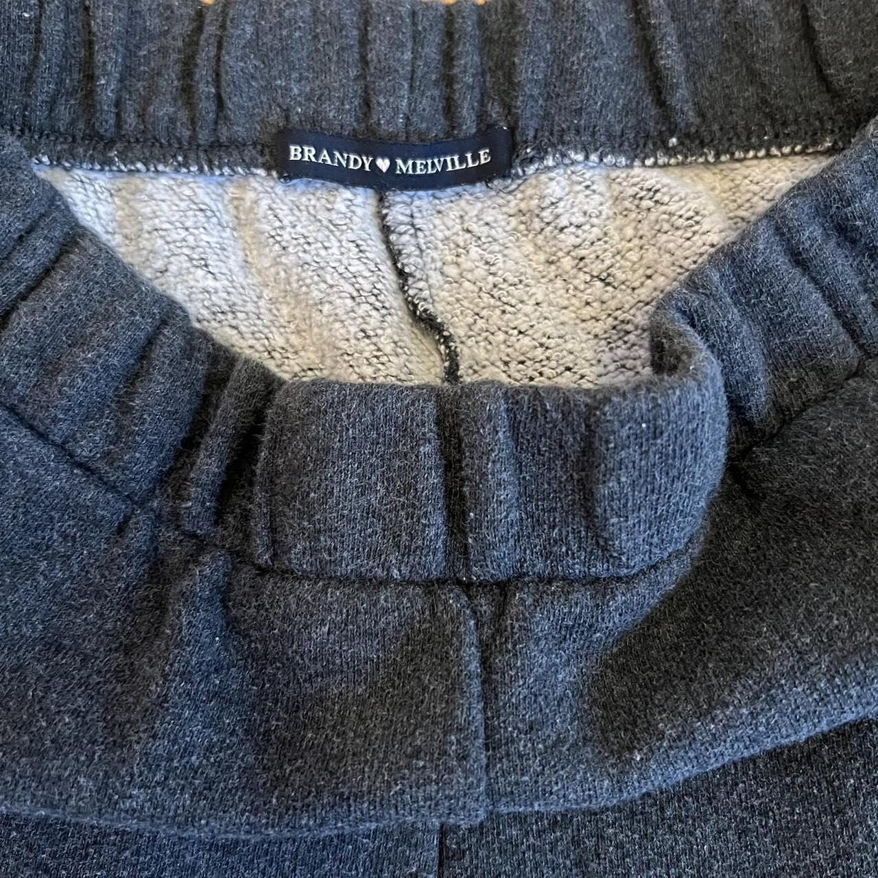 Brandy Melville dark grey rosa sweatpants in perfect... Depop