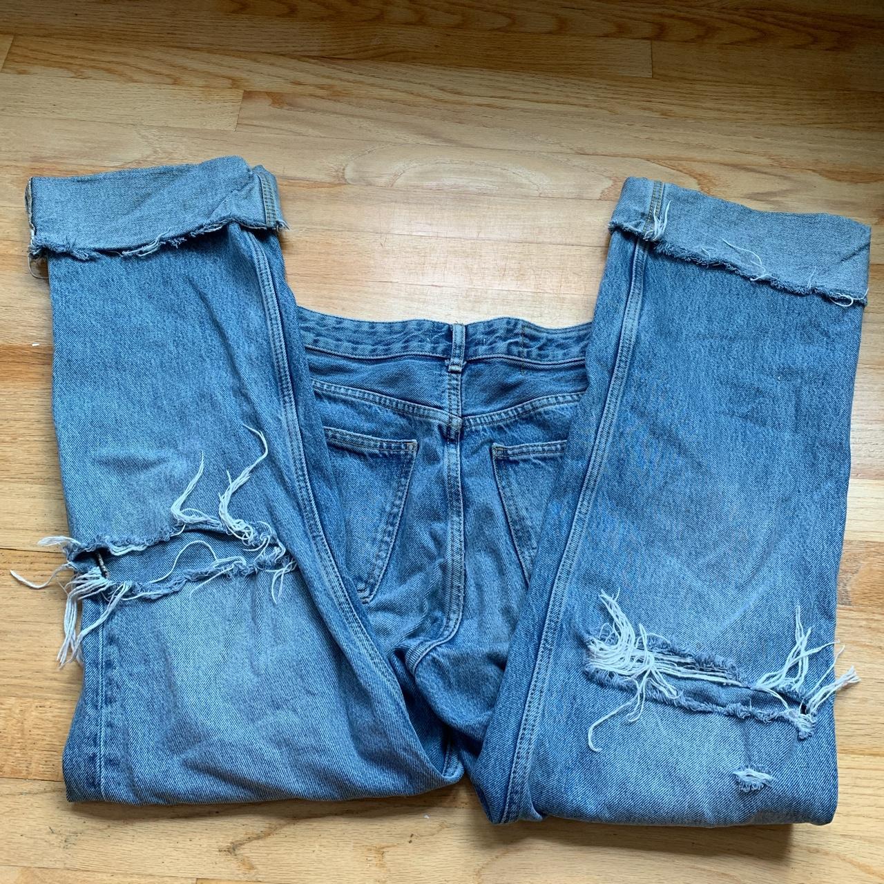 Zara jeans Straight leg ripped style Great... Depop