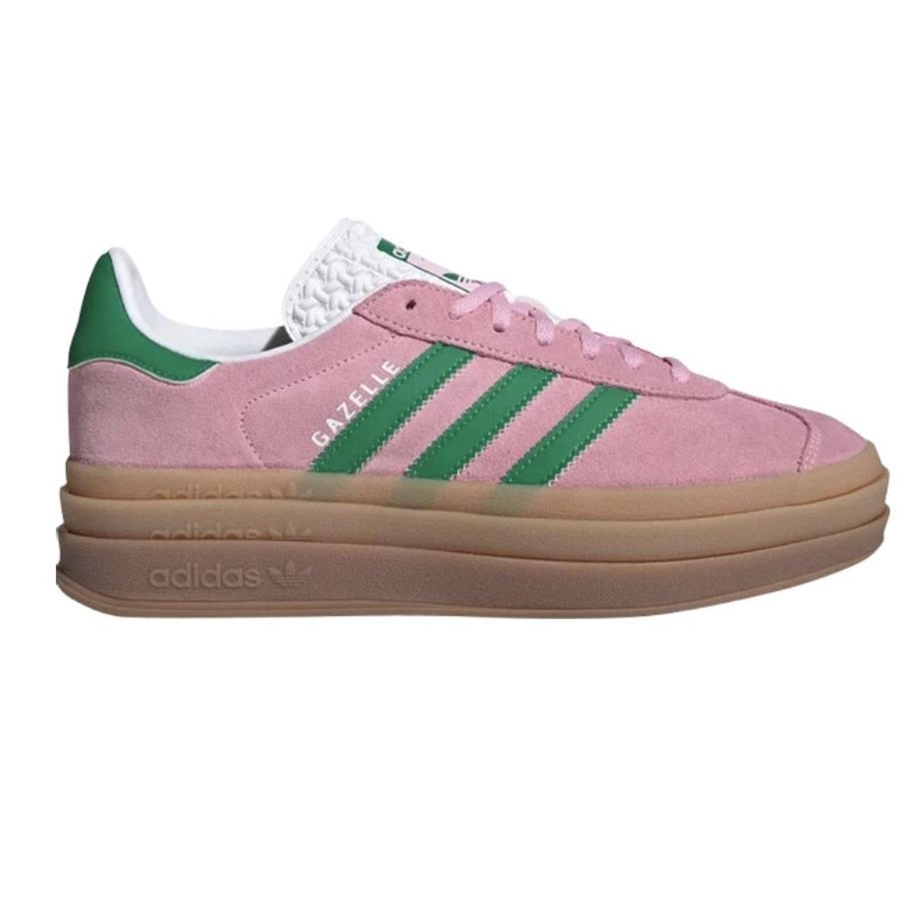 Size 8.5W. Adidas pink and green gazelles! So so... - Depop