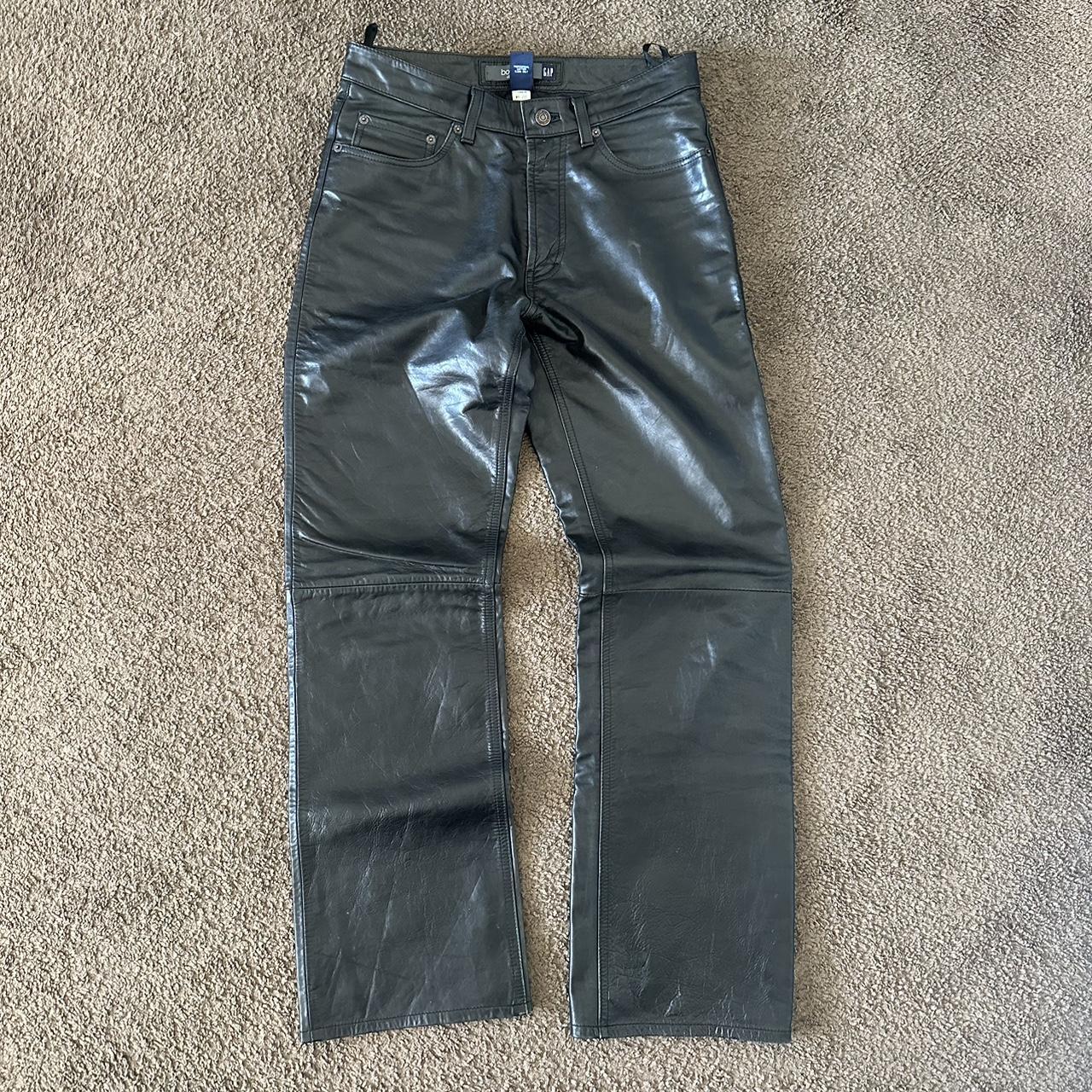 Gap leather trousers shops