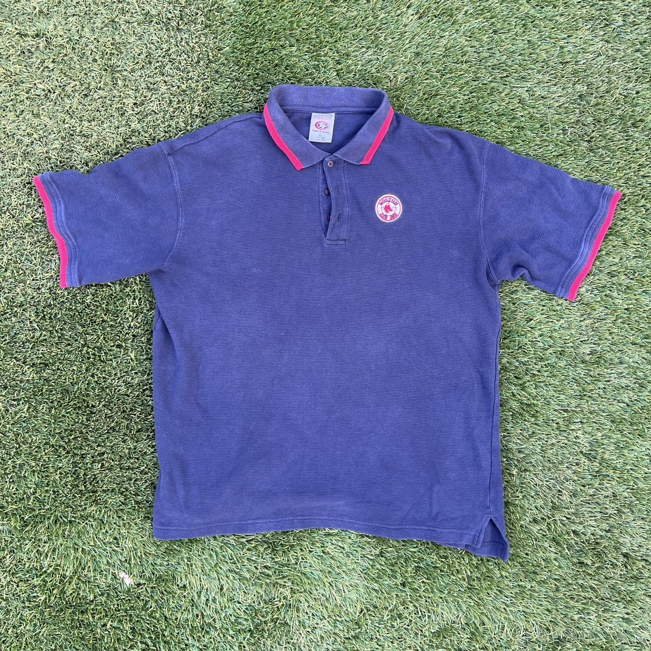 Boston Red Sox Polo, Retro Logo Embroidered on - Depop