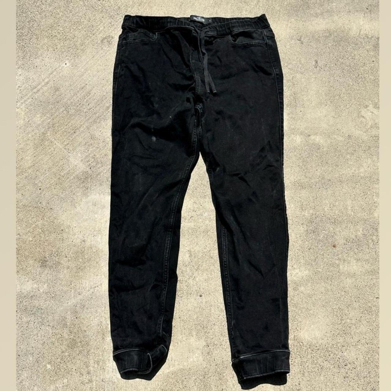 Hollister jogger jeans. Men's size Large. Skinny - Depop