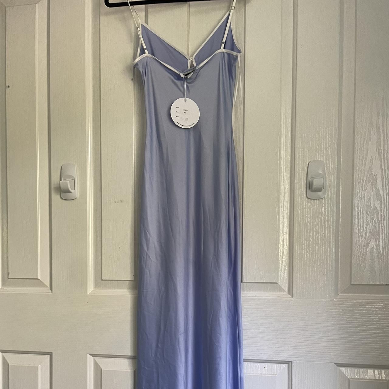 purple satin slip maxi dress size 8 BNWT, RRP $50 - Depop