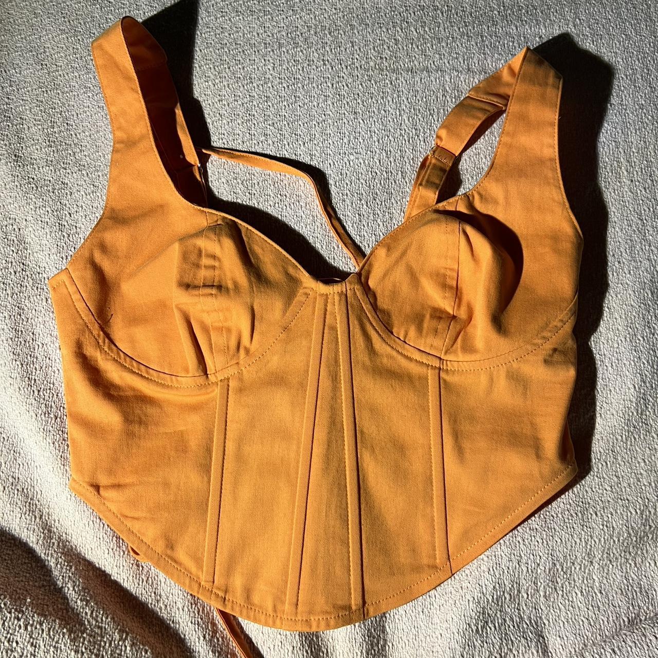 Glassons Orange Corset Top Size 8 Depop 0661