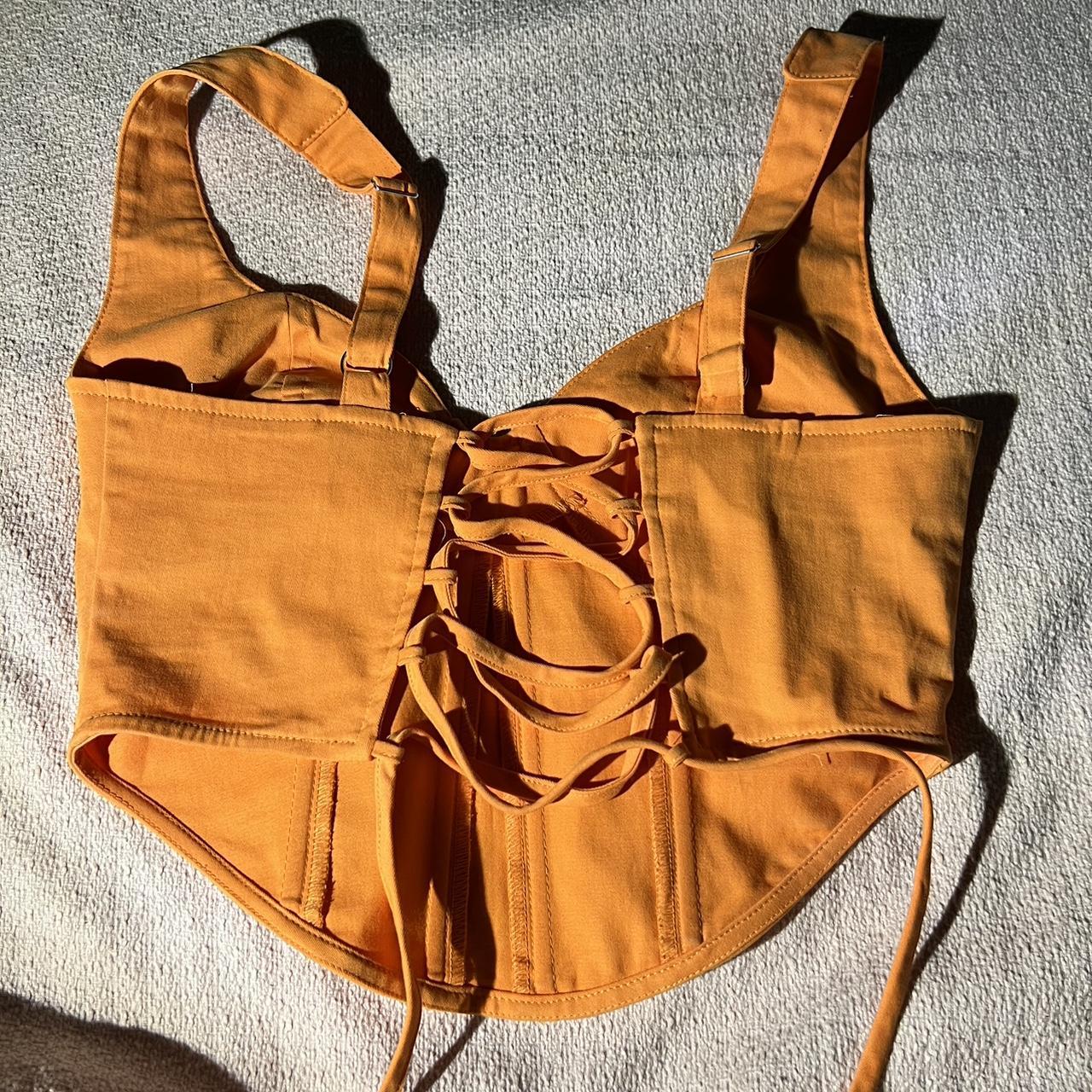 Glassons Orange Corset Top Size 8 Depop 7978