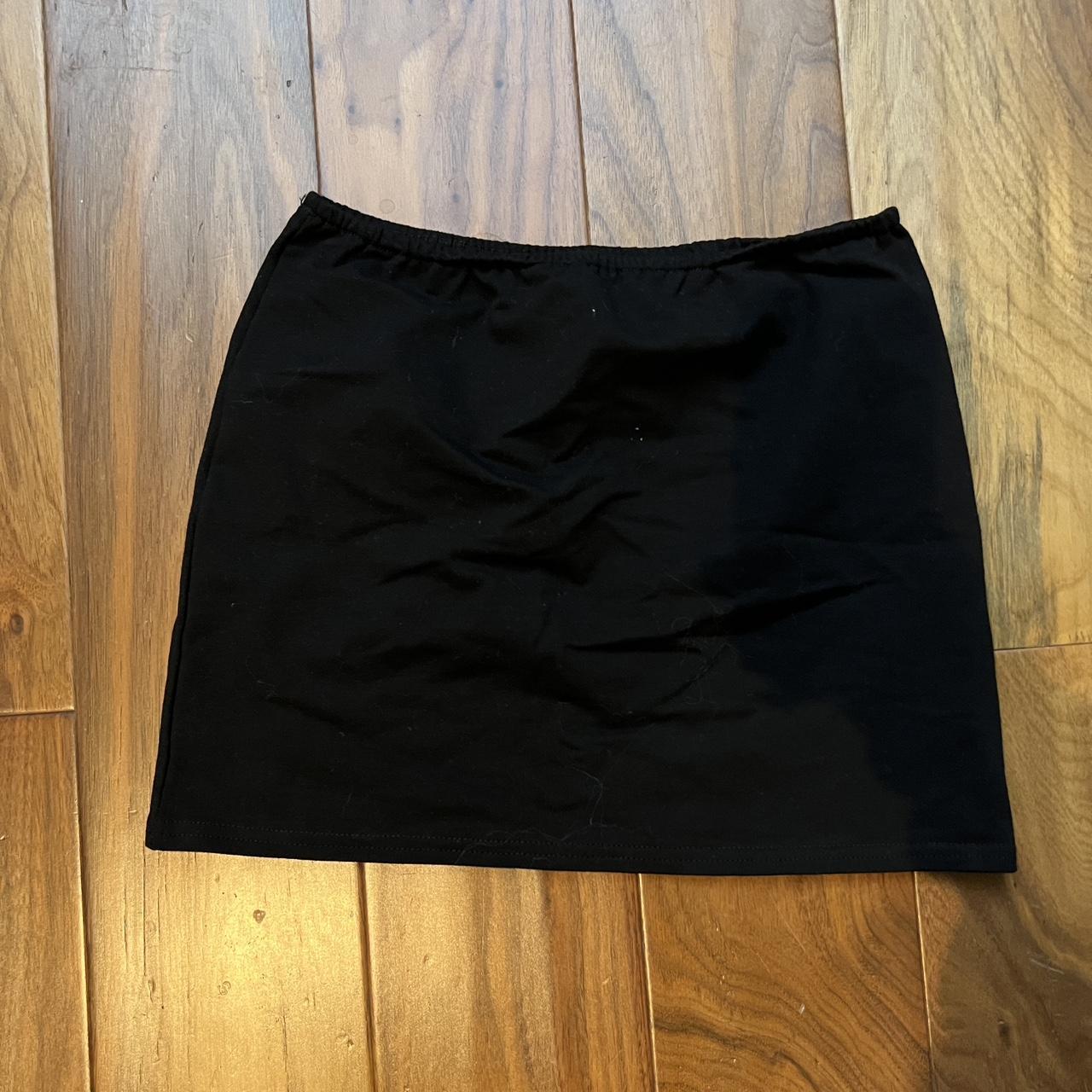 Black edikted mini skirt Aisha low rise mini... - Depop