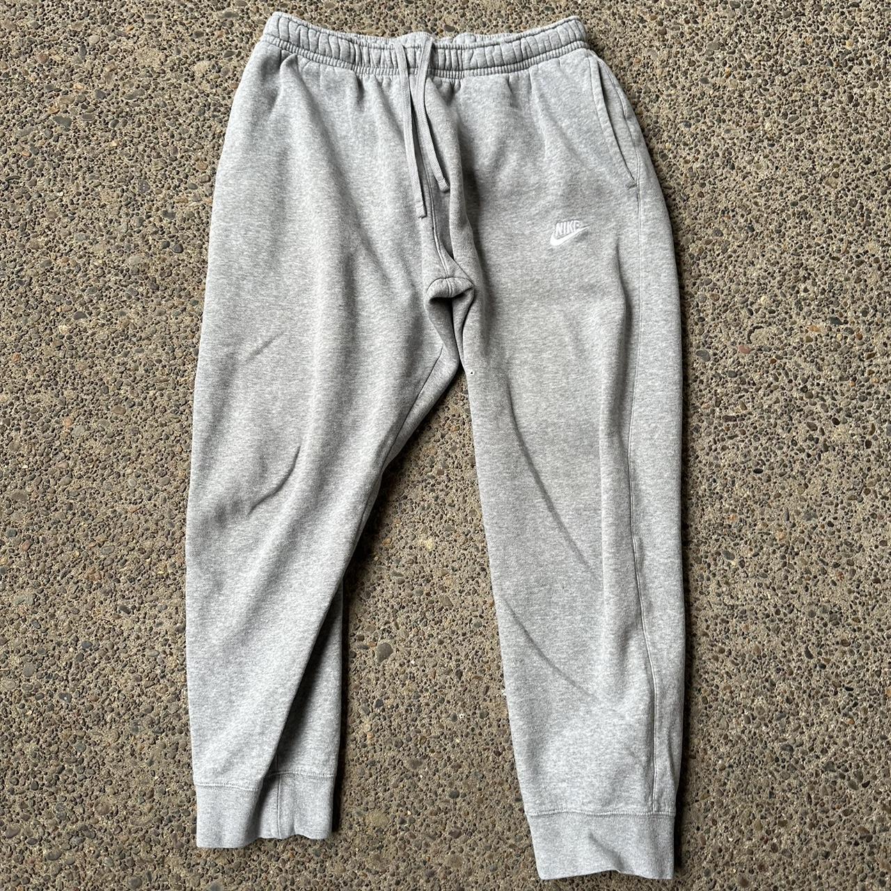 Grey Nike Sweatpants (Large) - Depop