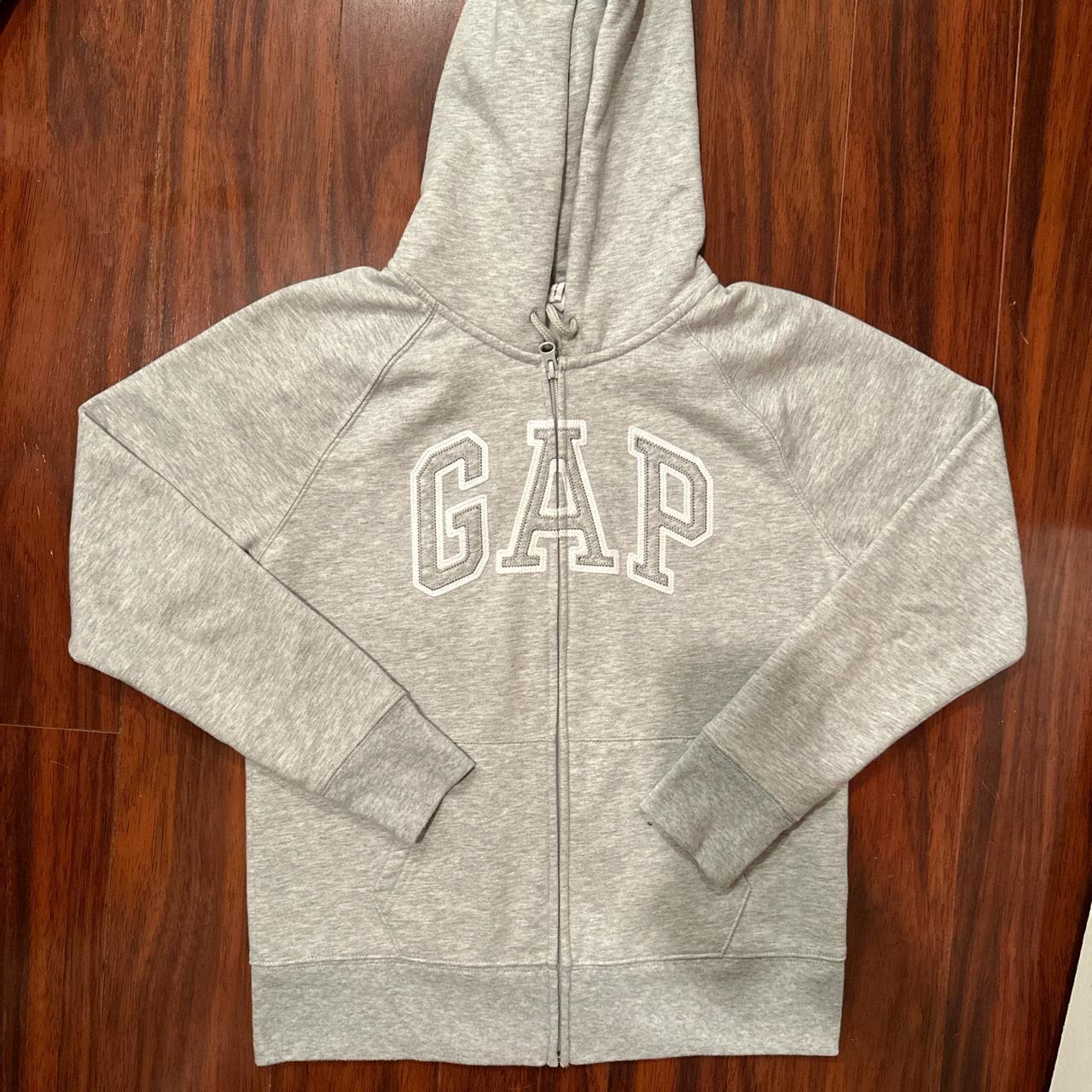 grey gap zip-up -so so soft & perfect paired with... - Depop