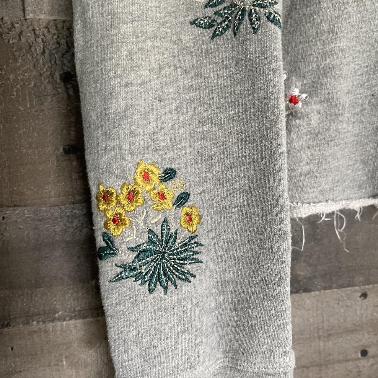 Lucky brand sales embroidered flowers sweatshirt