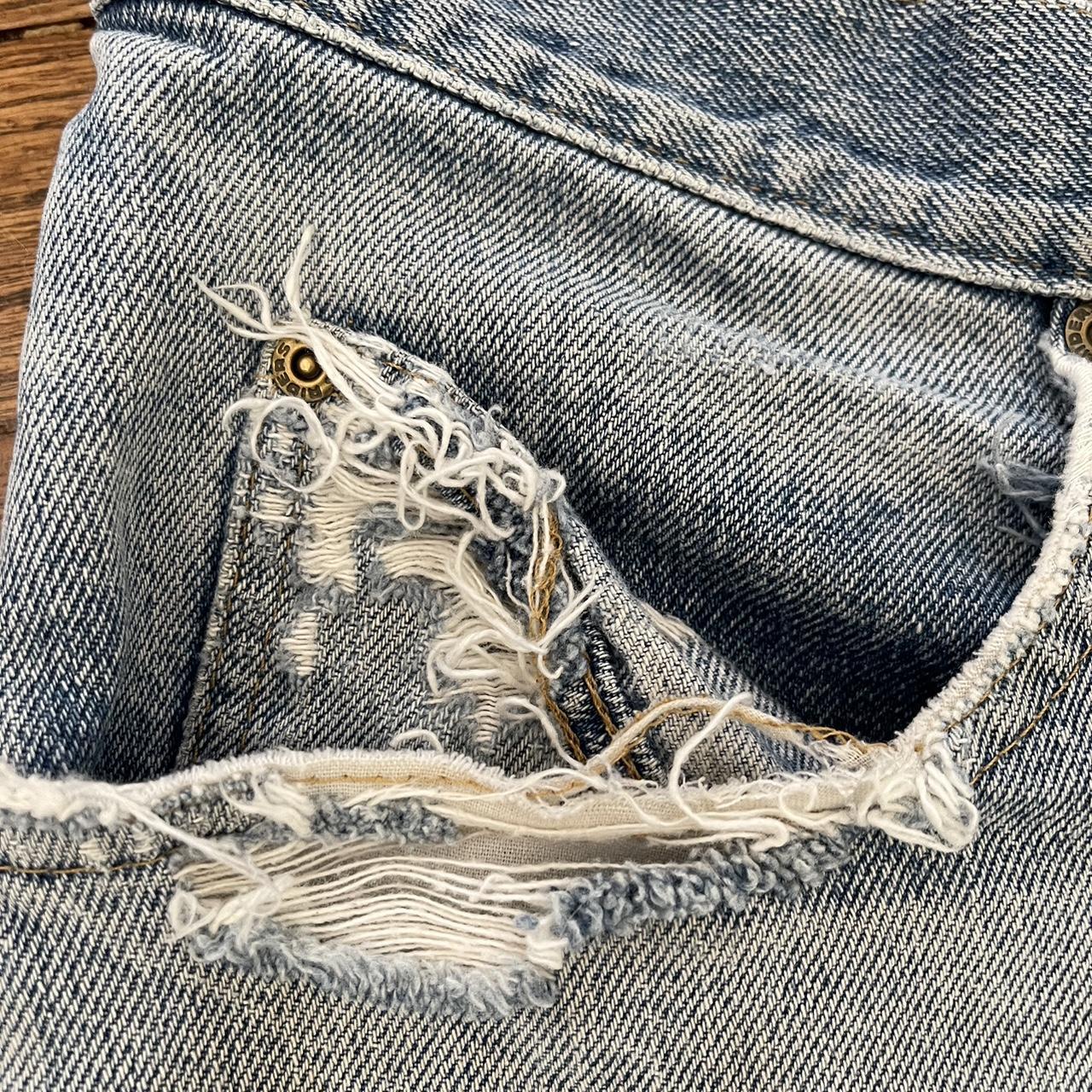 Riders Jeans Co. Thrashed Destroyed Distressed Faded... - Depop