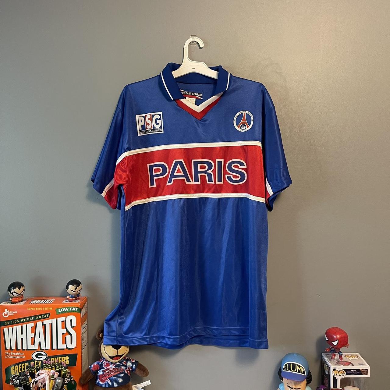 Size Men's XL PSG Vintage 90s Paris Soccer Jersey... - Depop