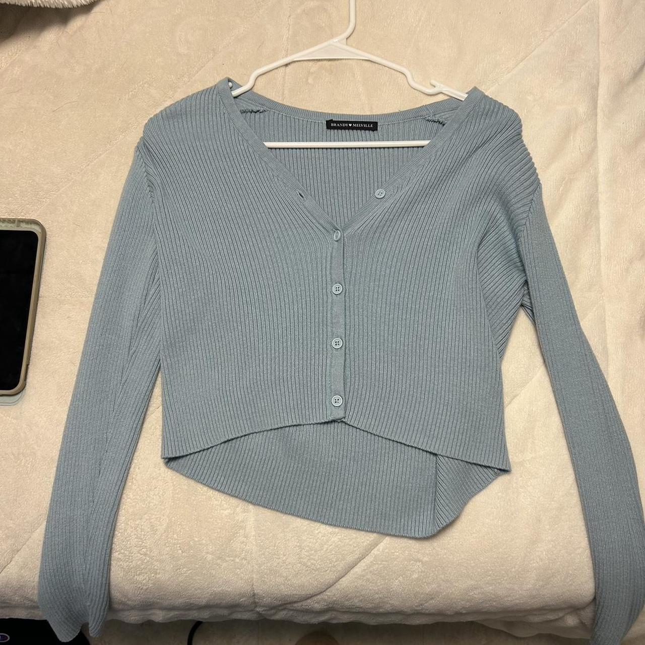 Brandy Melville Blue Shannon Sweater - Depop