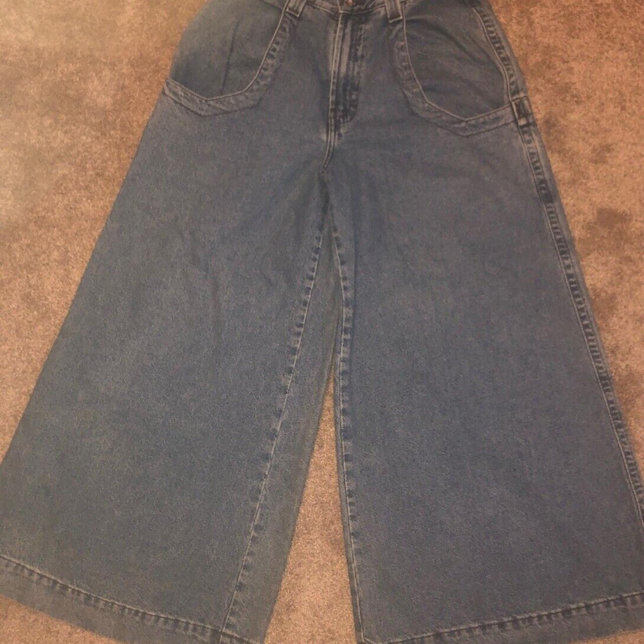 Vintage JNCO MAMMOTH HUGE Deep Pocket Blue Jeans 40... - Depop