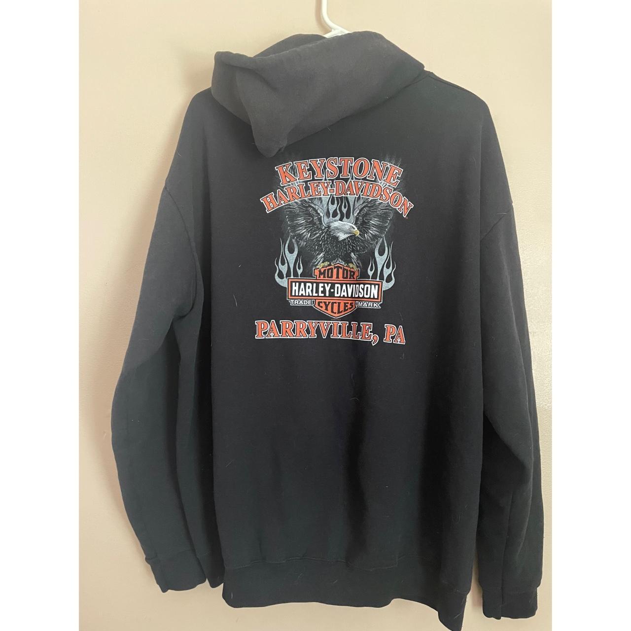 2012 HARLEY DAVIDSON Parreyville, PA zip up hoodie... - Depop