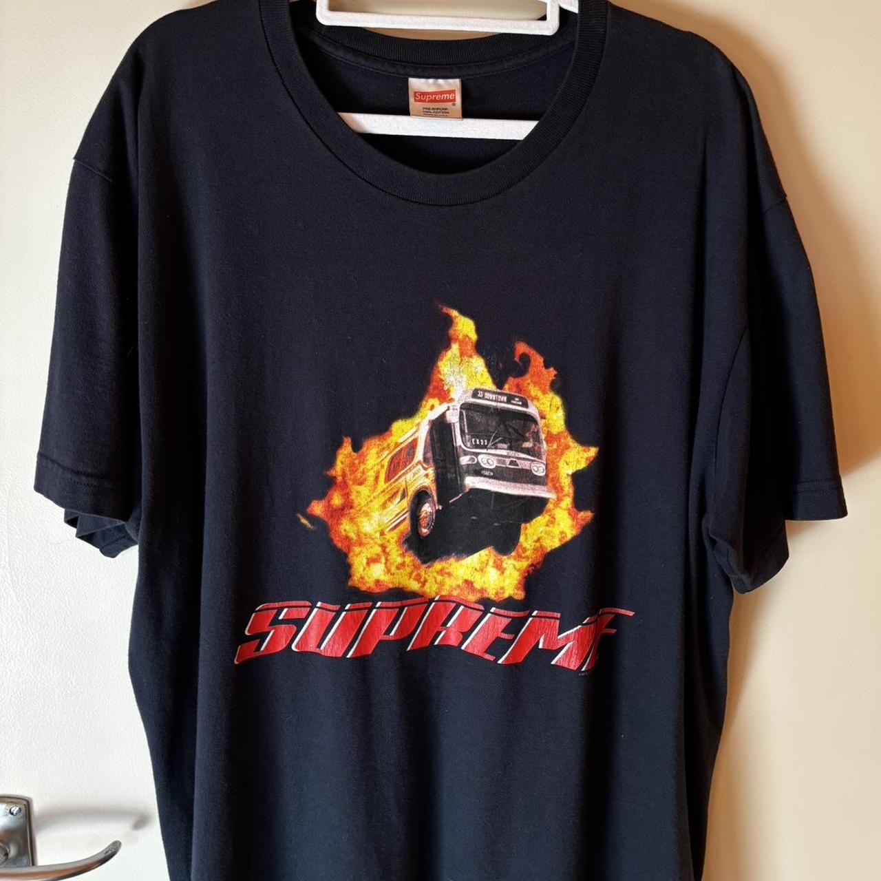 XL Supreme Flaming Bus tee Great condition. Depop