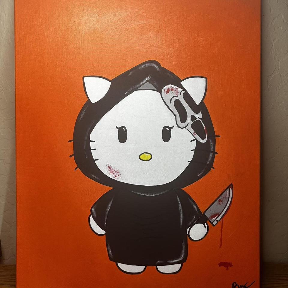 Hello Kitty wall sign - Stand or hang wall sign - Depop