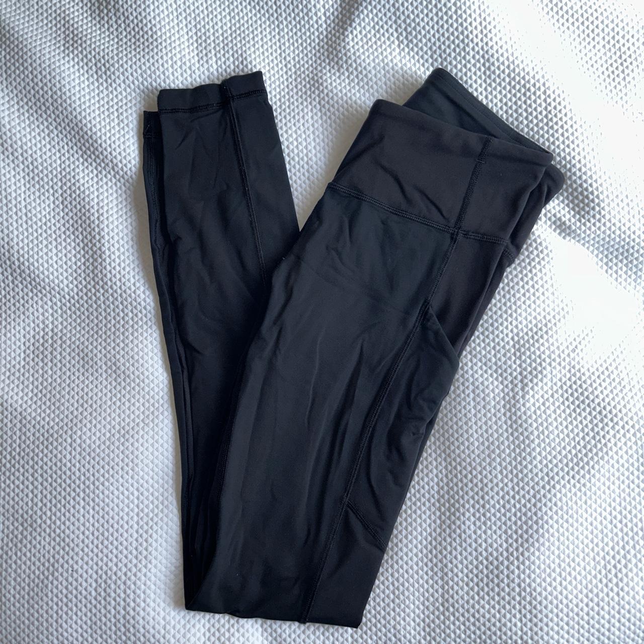 Lululemon black leggings (ankle length) in size 4. Depop