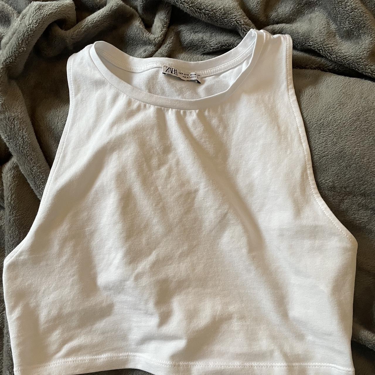 Zara Women's White Croptop Depop