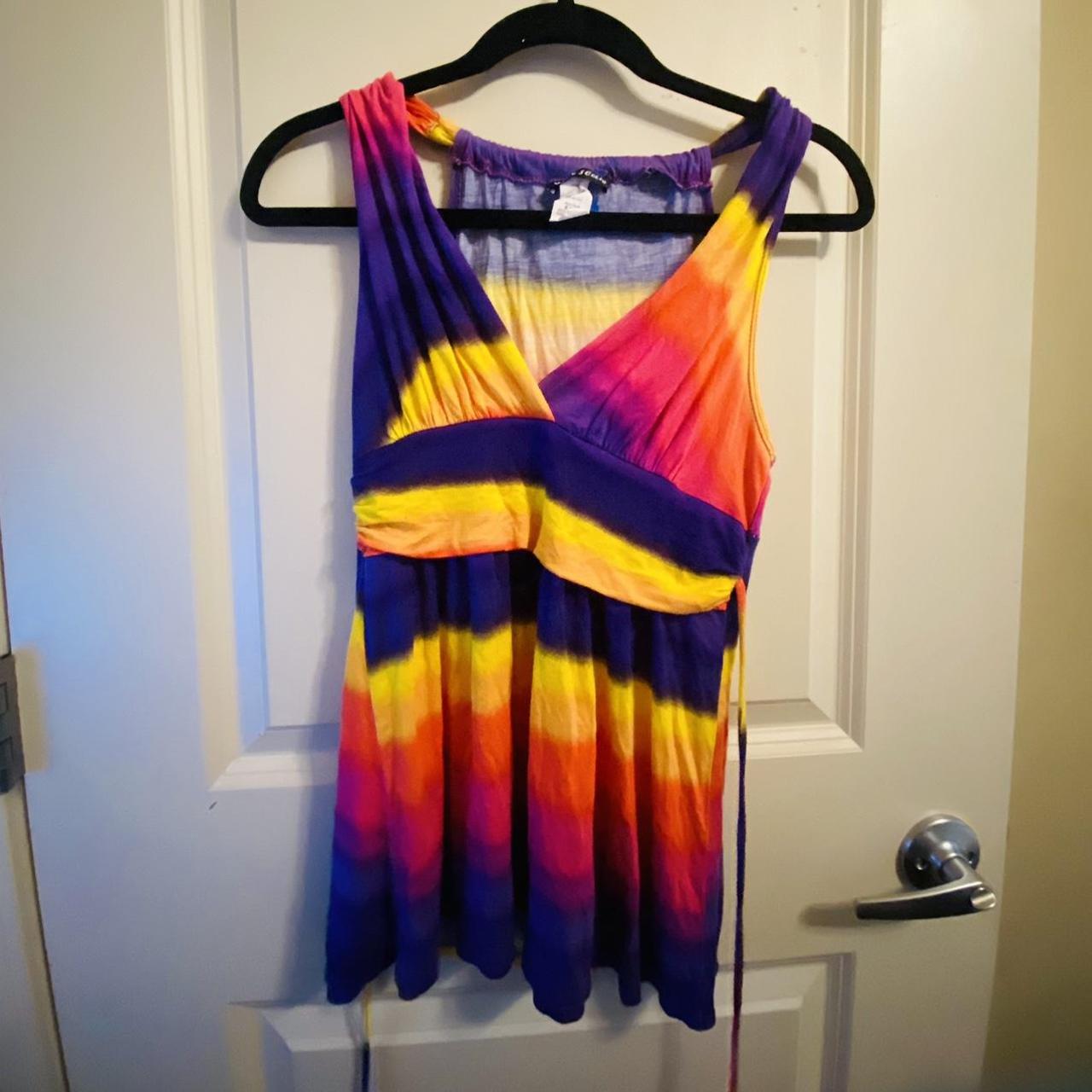 Vintage Wet Seal tie dye blouse #y2k #wetseal... - Depop