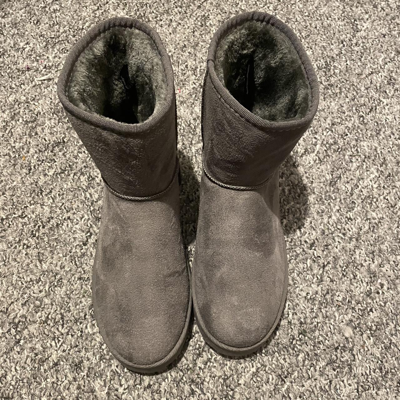 Grey ugg style hot sale boots uk