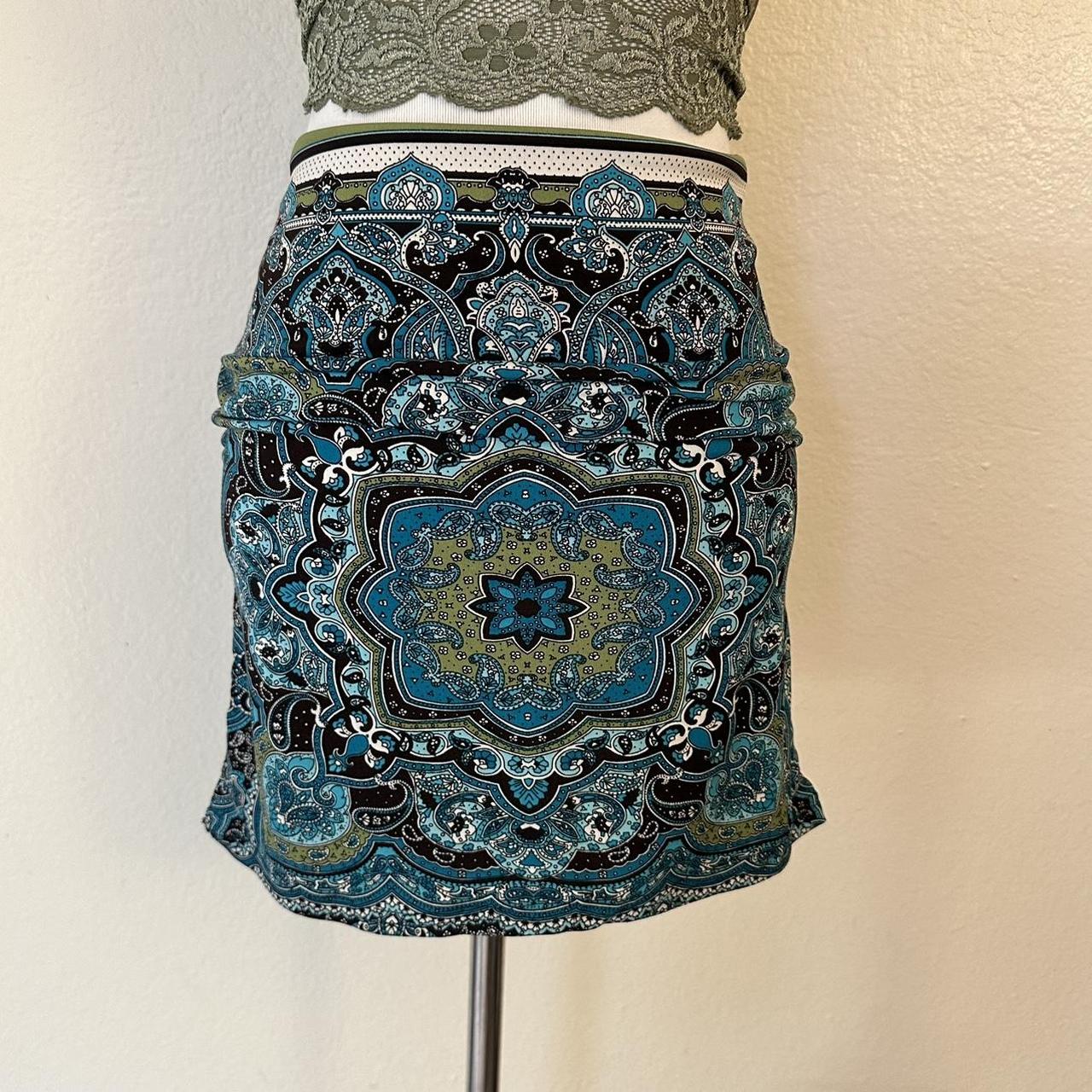 Preloved Women's Party Skirt - Blue - M – Handmad… - image 2