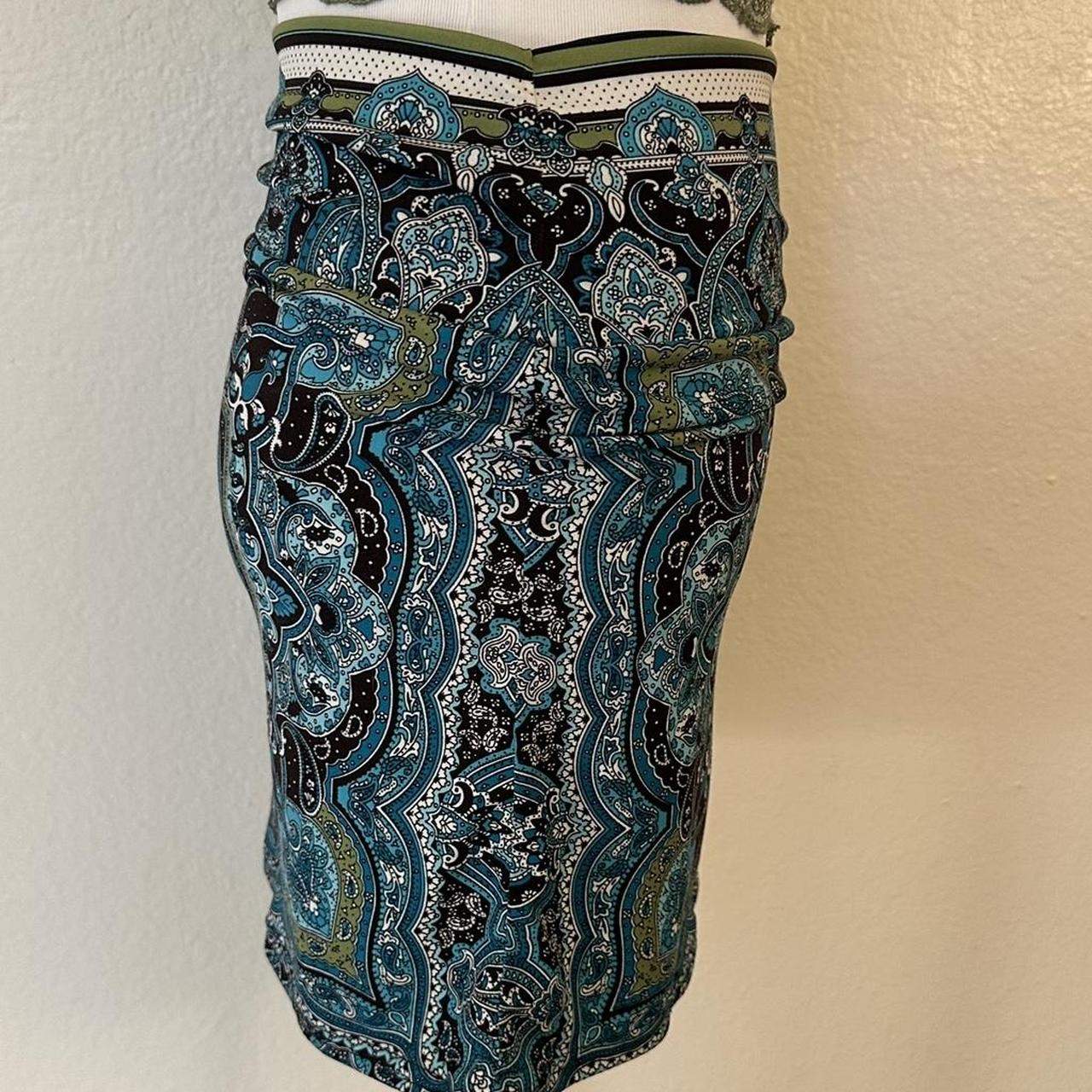 Preloved Women's Party Skirt - Blue - M – Handmad… - image 4